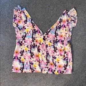 Colorful Frilled Blouse